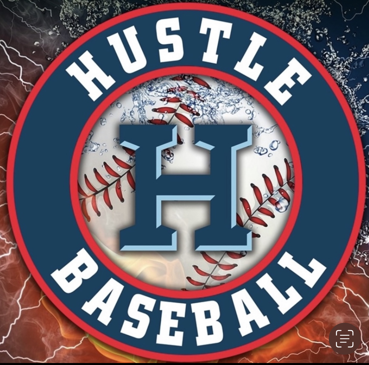 Hustle Baseball logo